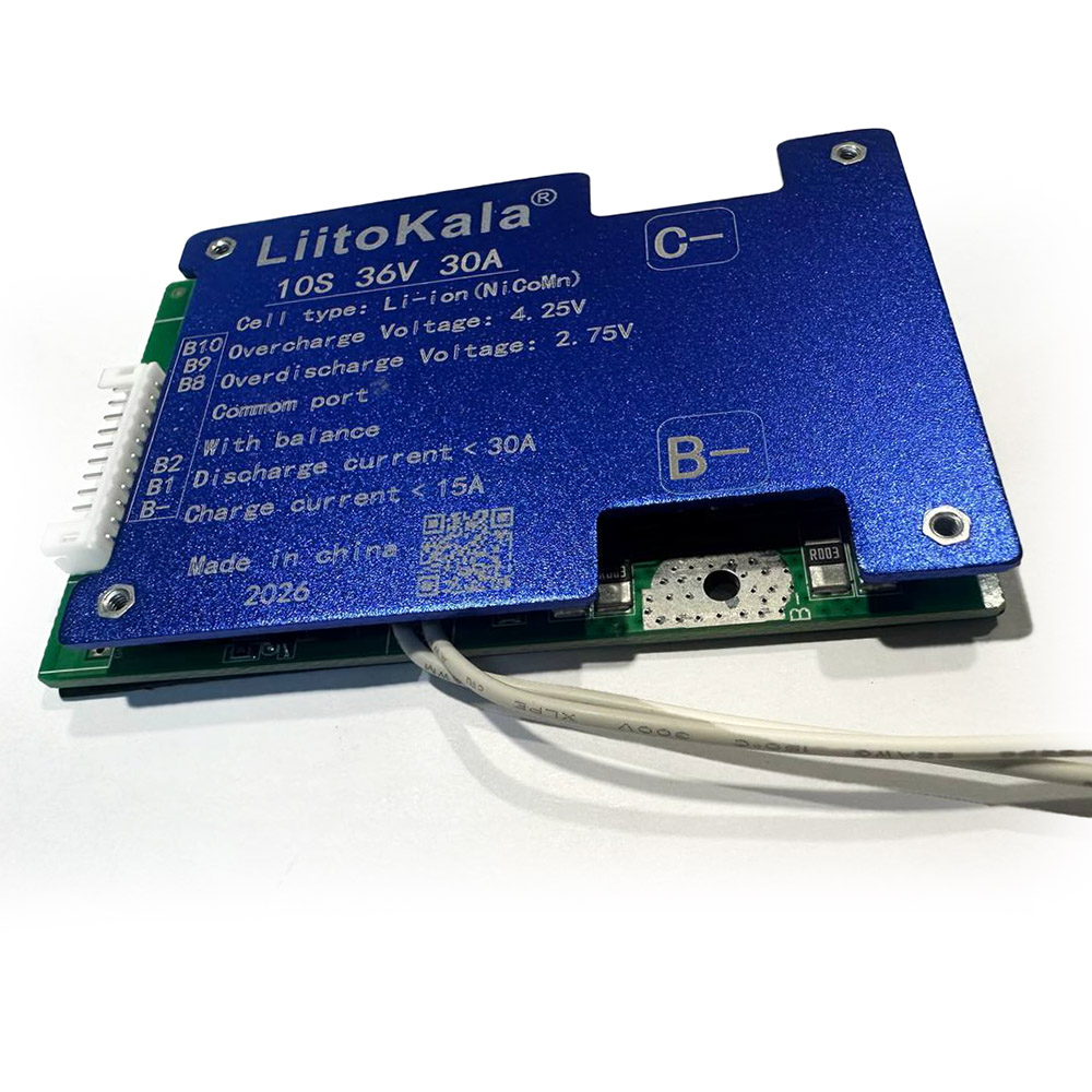 Плата захисту Li-Ion BMS для 10-ти акумуляторів LI-ION, 36V 30А LiitoKala Плата захисту Li-Ion BMS для 10-ти акумуляторів LI-ION, 36V 30А LiitoKala