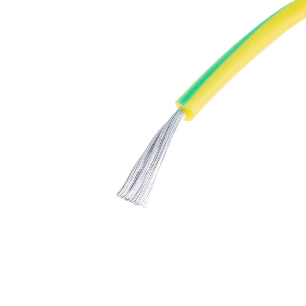 Силіконовий провід 22AWG (0.3mm²-60/0.08TS) жовто-зелений