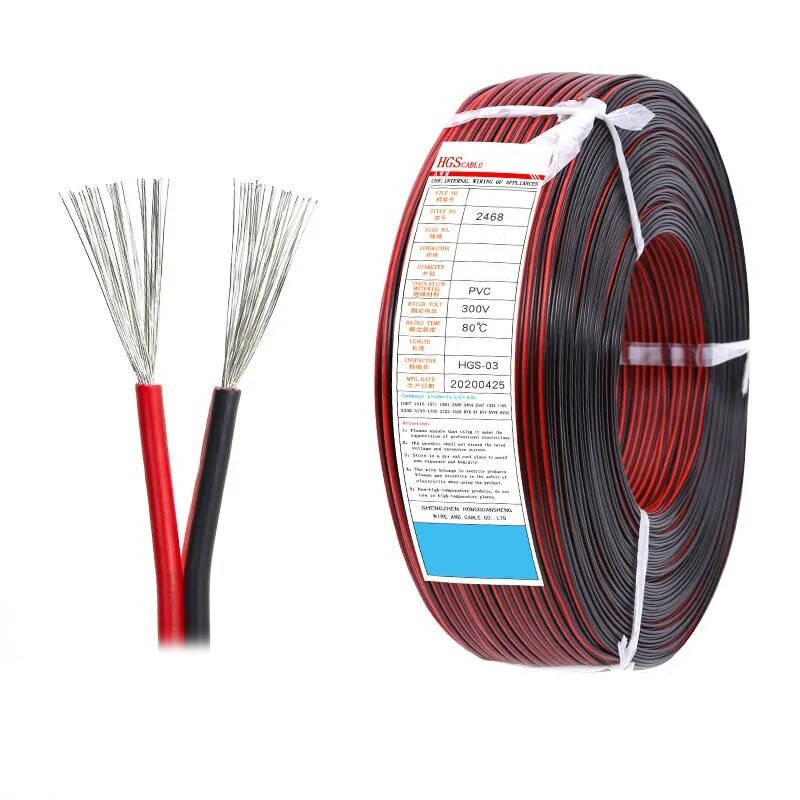 Провід живлення 2468 24 awg 2х0.22 кв.мм червоно-чорний