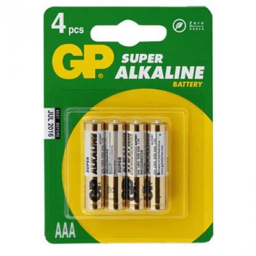 Batterie 24A-U4  PCTG alkalisch, AAA, 1.5V, GP, U-5 fur Spielzeuge
