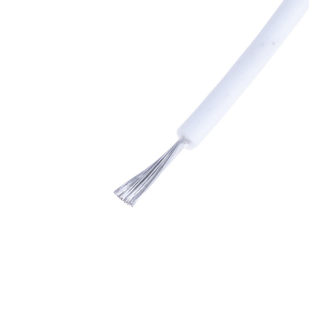 Силіконовий провід 24AWG (0.2mm² 40/0.08TS) білий