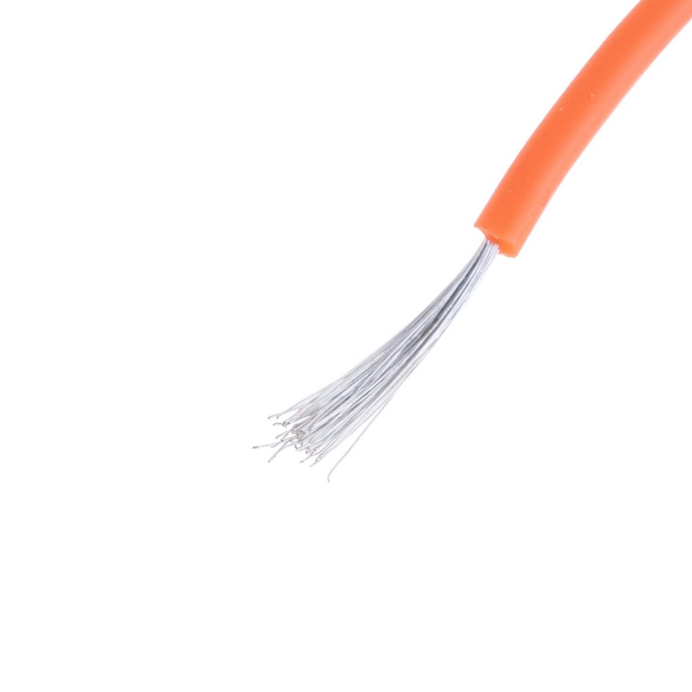 Силіконовий провід 24AWG (0.2mm²-40/0.08TS) помаранчевий