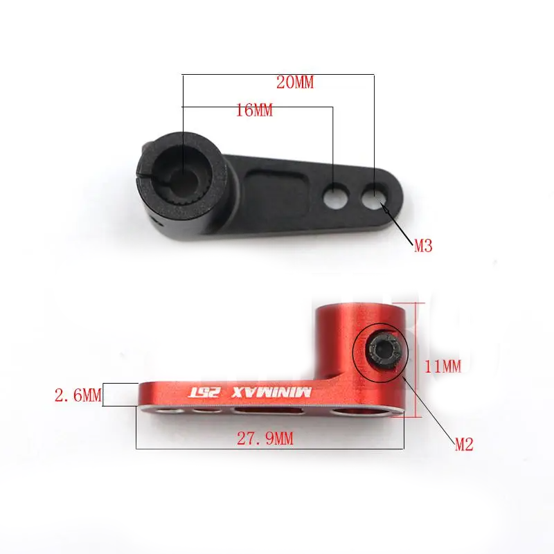 Hebel für Servo schwarz 25T, M-079 Hebel für Servo schwarz 25T, M-079