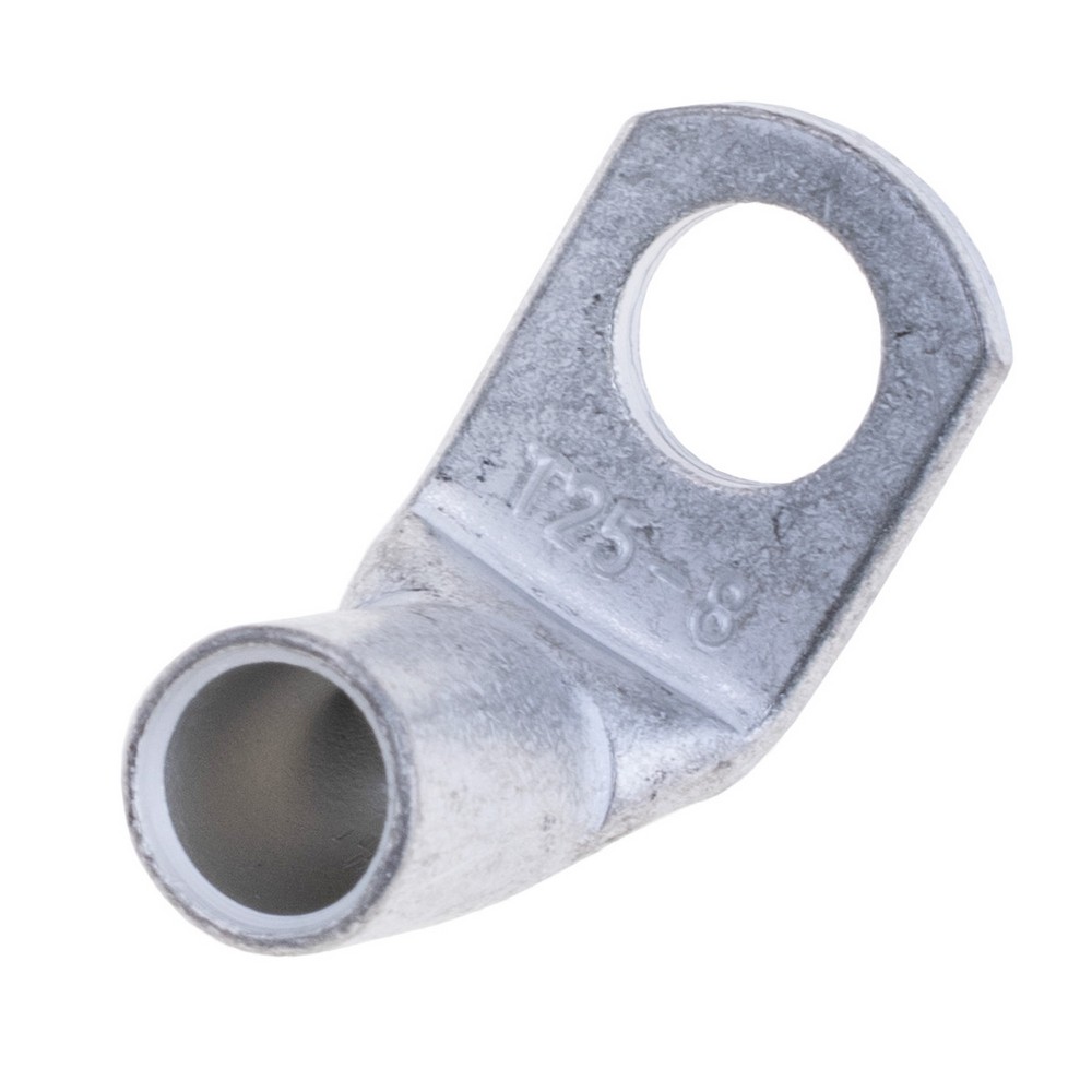 Kabel- Kabelschuh Ring-, gewinkelt, verzinnt Kupfer für Draht 25 mm², M8, LT25-8 Kabel- Kabelschuh Ring-, gewinkelt, verzinnt Kupfer für Draht 25 mm², M8, LT25-8