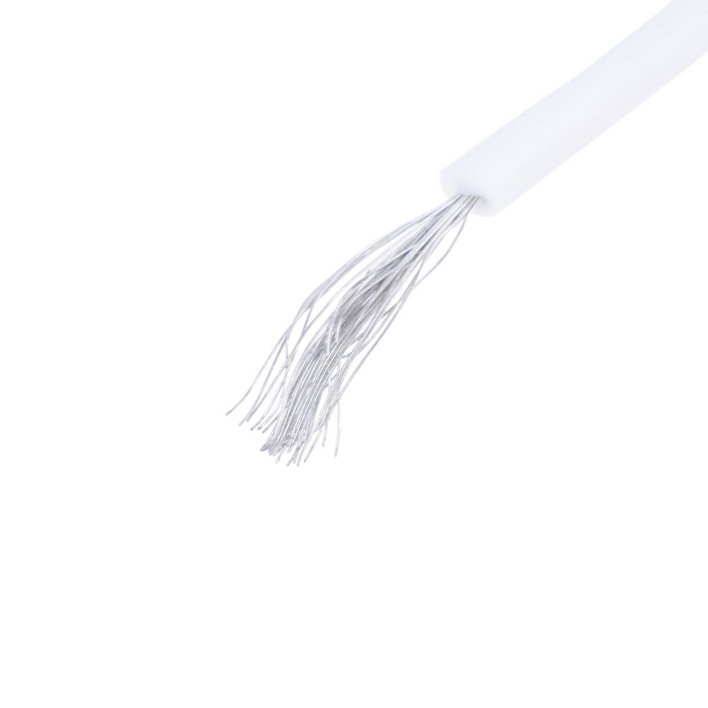 Силіконовий провід 26AWG (0.15mm²-30/0.08TS) білий