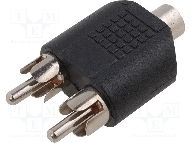 Adapter Steckdose Jack 3,5 mm, Stecker RCA x2; stereo (JC35G-2RCAW)