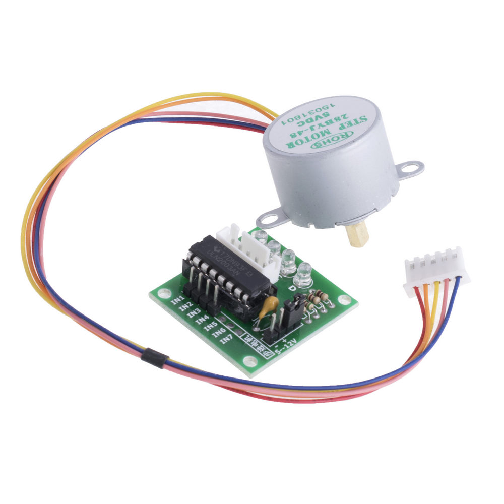 28BYJ-48-5V (Шаговый двигатель)+модуль на микросхеме ULN2003A 28BYJ-48-5V (Шаговый двигатель)+модуль на микросхеме ULN2003A