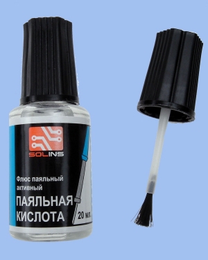 Löt- Säure (Flussmittel FZA) Fläschchen PET-20 ml mit Pinsel Löt- Säure (Flussmittel FZA) Fläschchen PET-20 ml mit Pinsel
