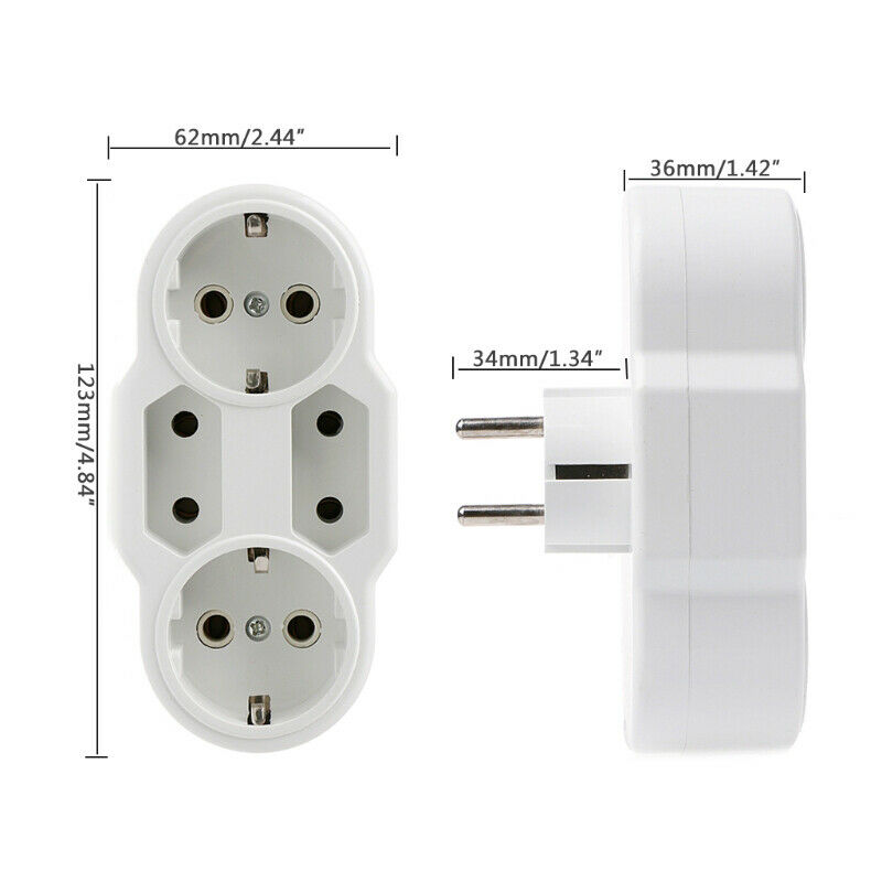Сетевой разветвитель на 4 розетки (2 Shuko + 2 Europlug) Сетевой разветвитель на 4 розетки (2 Shuko + 2 Europlug)