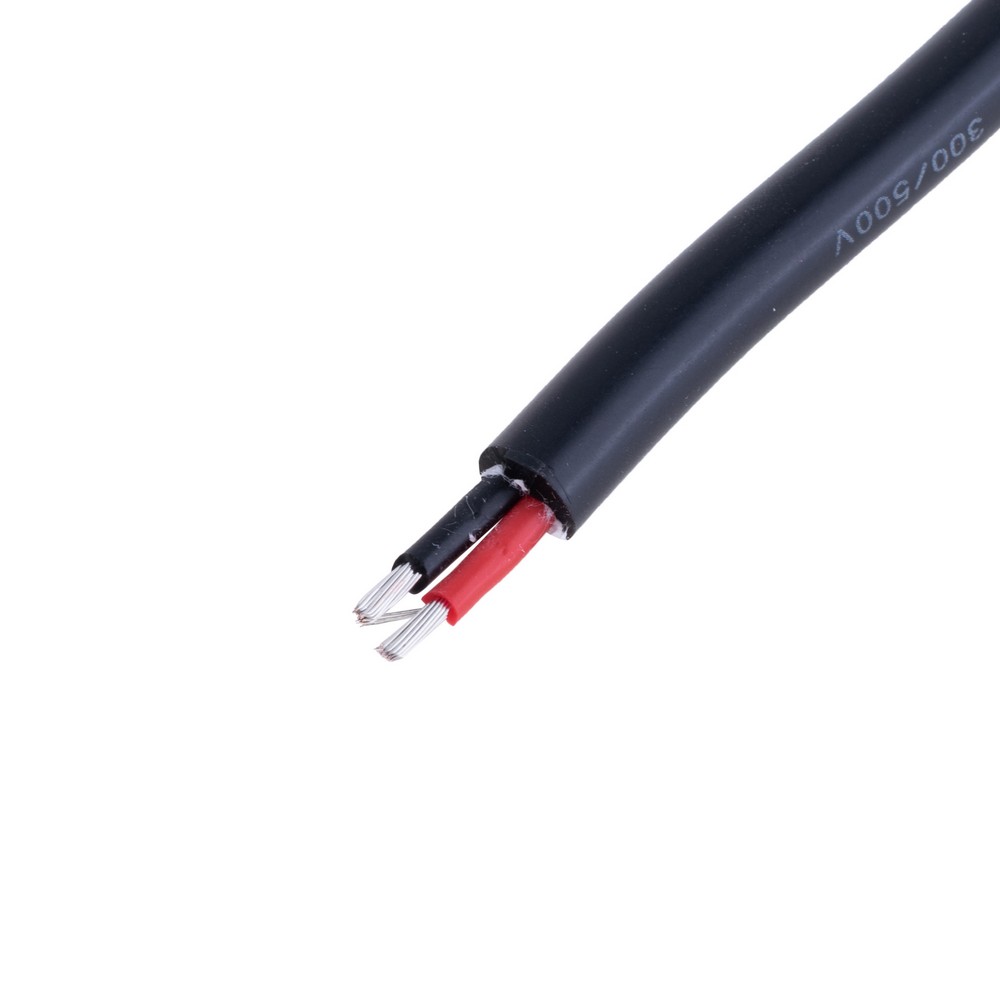 Силіконовий провід 2-жильний в чорній оболонці 16AWG(1.5mm2 30/0.25/TS) чорний, червоний Силіконовий провід 2-жильний в чорній оболонці 16AWG(1.5mm2 30/0.25/TS) чорний, червоний