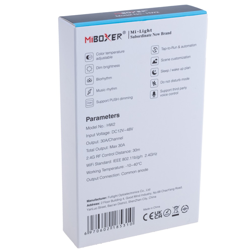 Контролер світлодіодних стрічок 2в1 WiFi+2.4GHz, HW2 Контролер світлодіодних стрічок 2в1 WiFi+2.4GHz, HW2