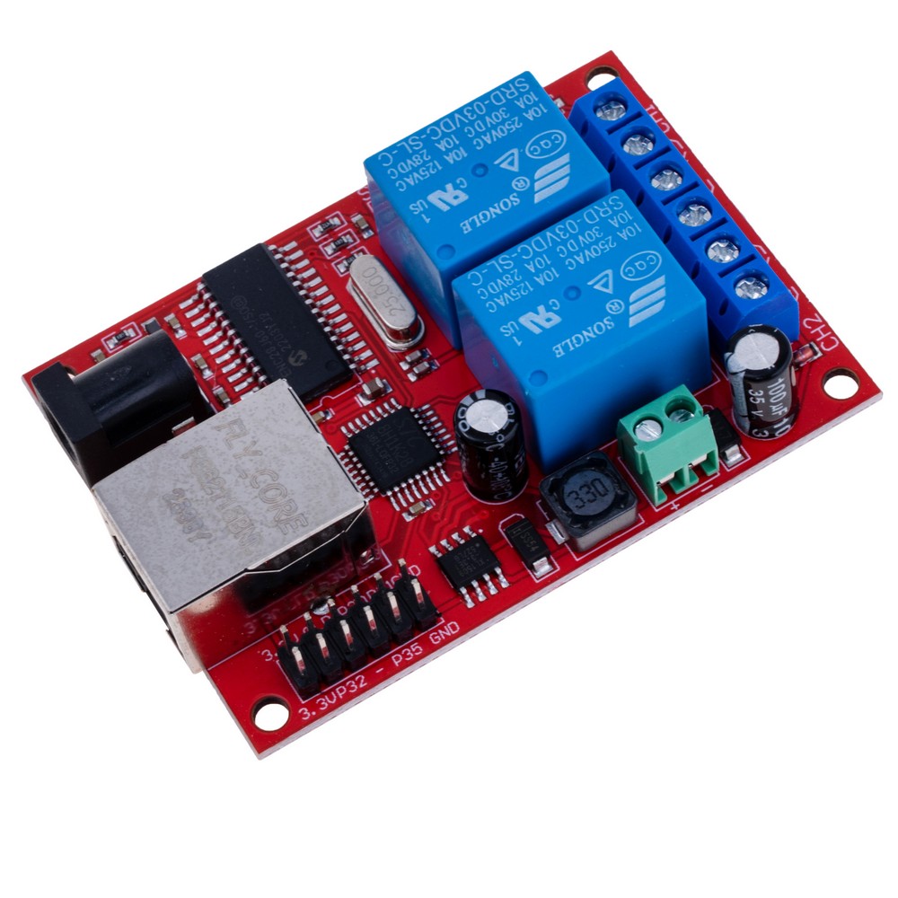 2-Kanal-Ethernet-Relaismodul
