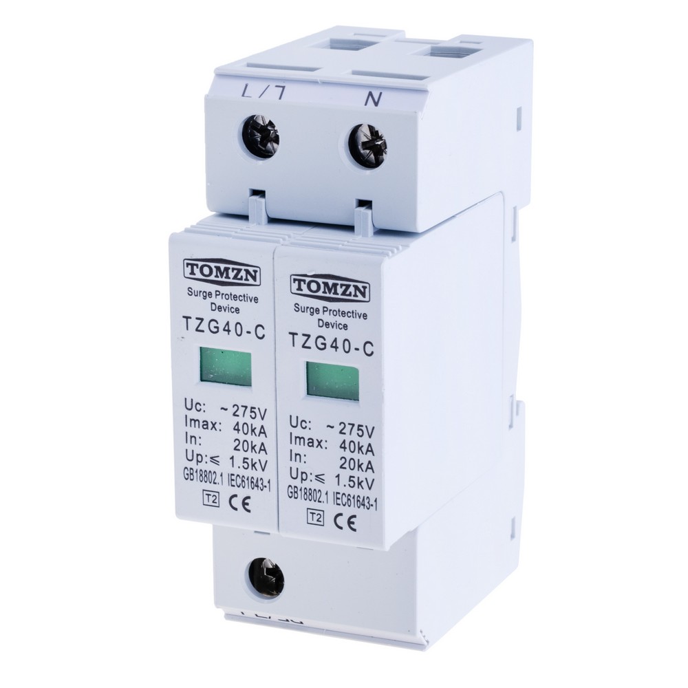 2P AC SPD TZG40-C(20KA-40KA) 275V(TOMZN) 2P AC SPD TZG40-C(20KA-40KA) 275V(TOMZN)