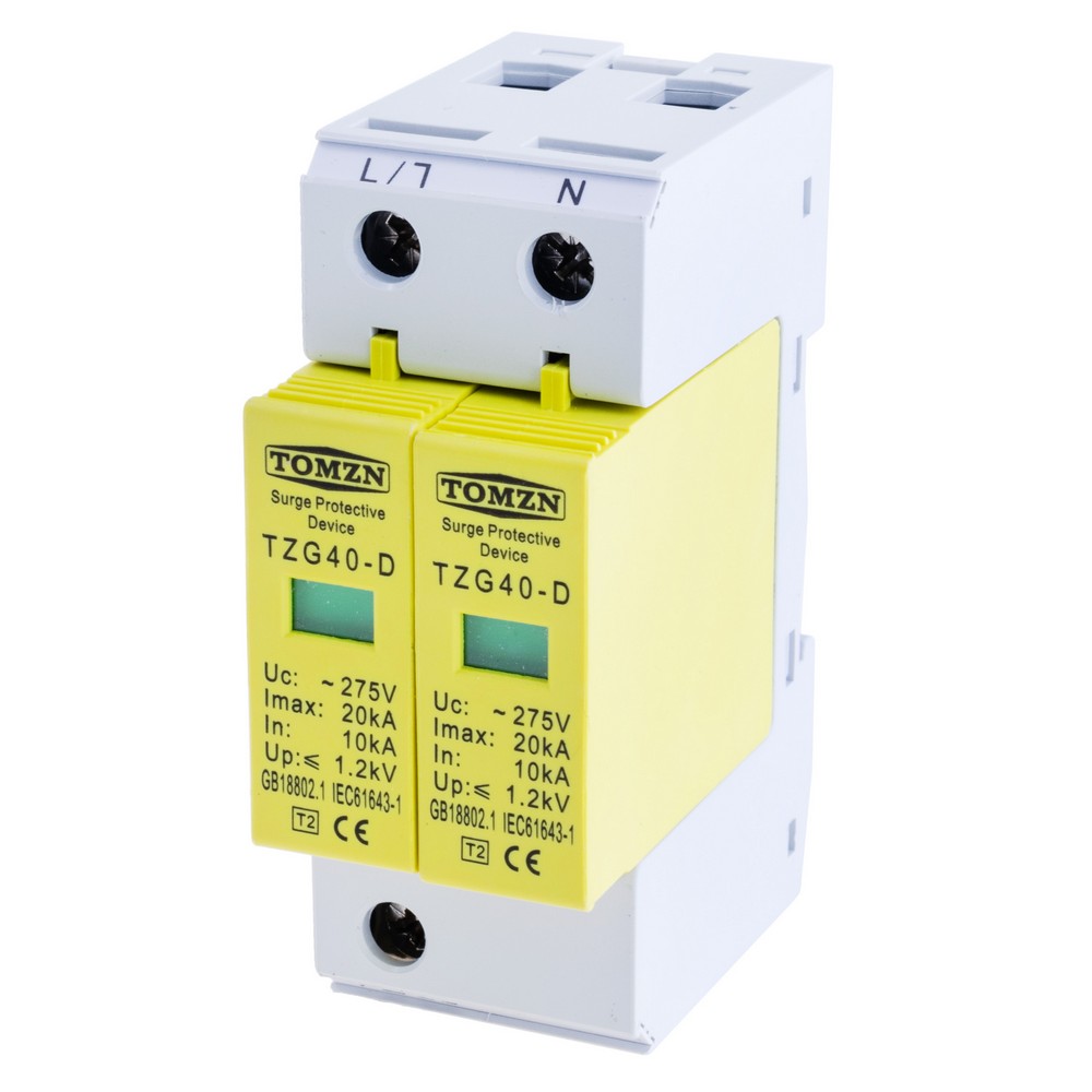 2P AC SPD TZG40-D(10KA-20KA) 275V(TOMZN) 2P AC SPD TZG40-D(10KA-20KA) 275V(TOMZN)