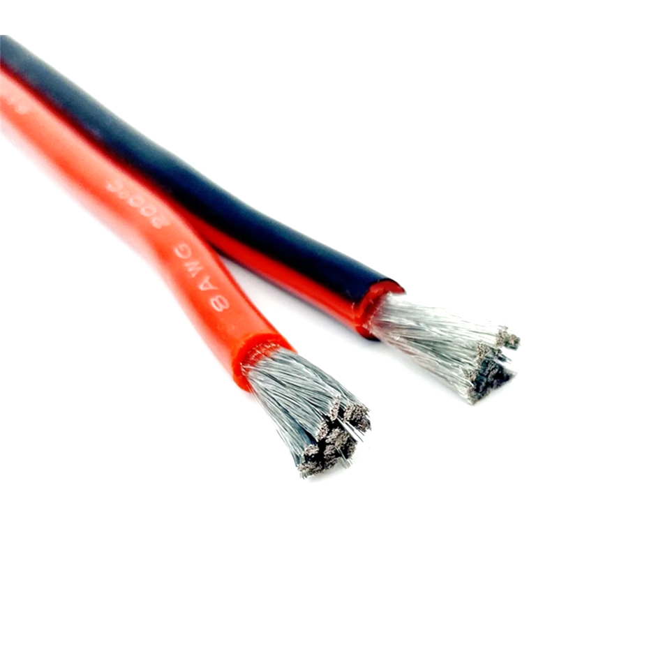 Силіконовий провід 2-жильний 20AWG (0.5mm2-100/0.08TS) чорний, червоний Силіконовий провід 2-жильний 20AWG (0.5mm2-100/0.08TS) чорний, червоний