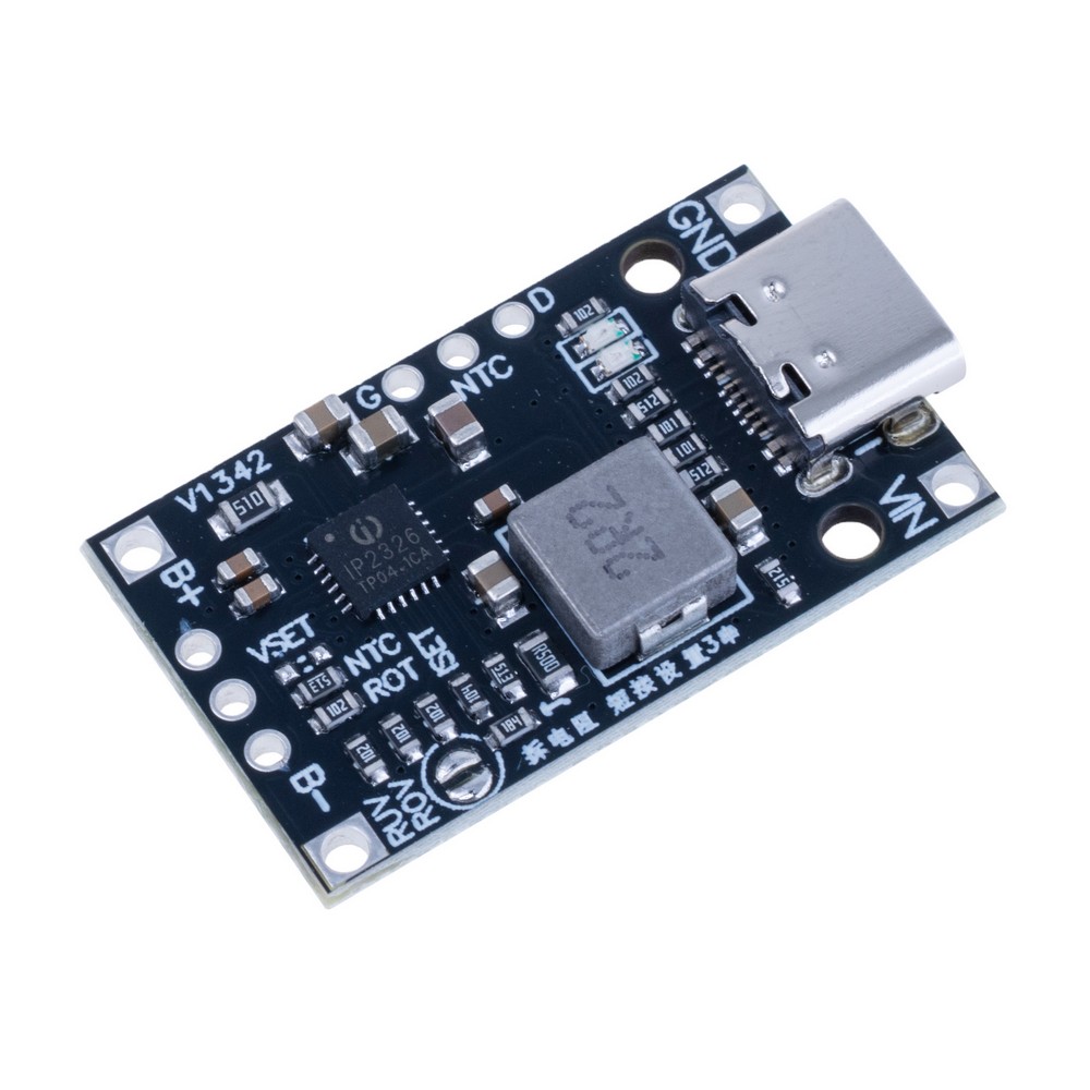 Зарядниий модуль літієвої батареї 2S/3S 18650 з USB type-C, TN13-10 Зарядниий модуль літієвої батареї 2S/3S 18650 з USB type-C, TN13-10
