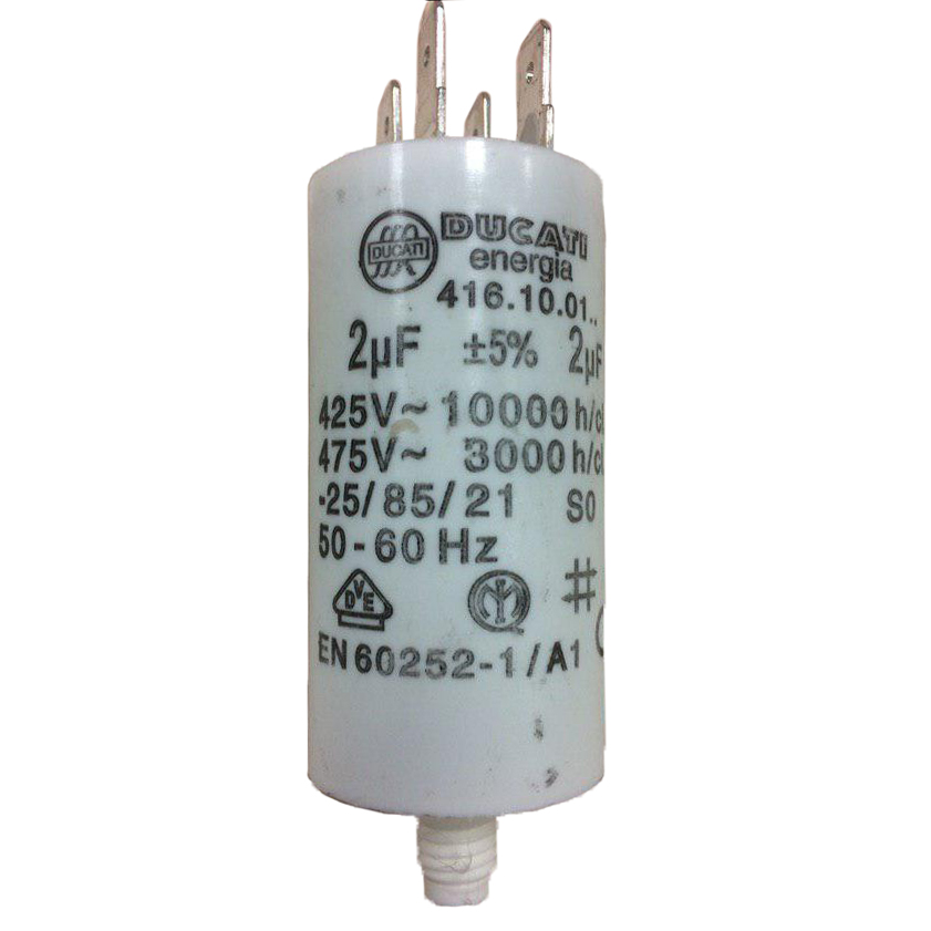 Motorkondensator 2uF; 425VAC; Ø28x55mm (4.16.10.01.64-DUCATI) Motorkondensator 2uF; 425VAC; Ø28x55mm (4.16.10.01.64-DUCATI)