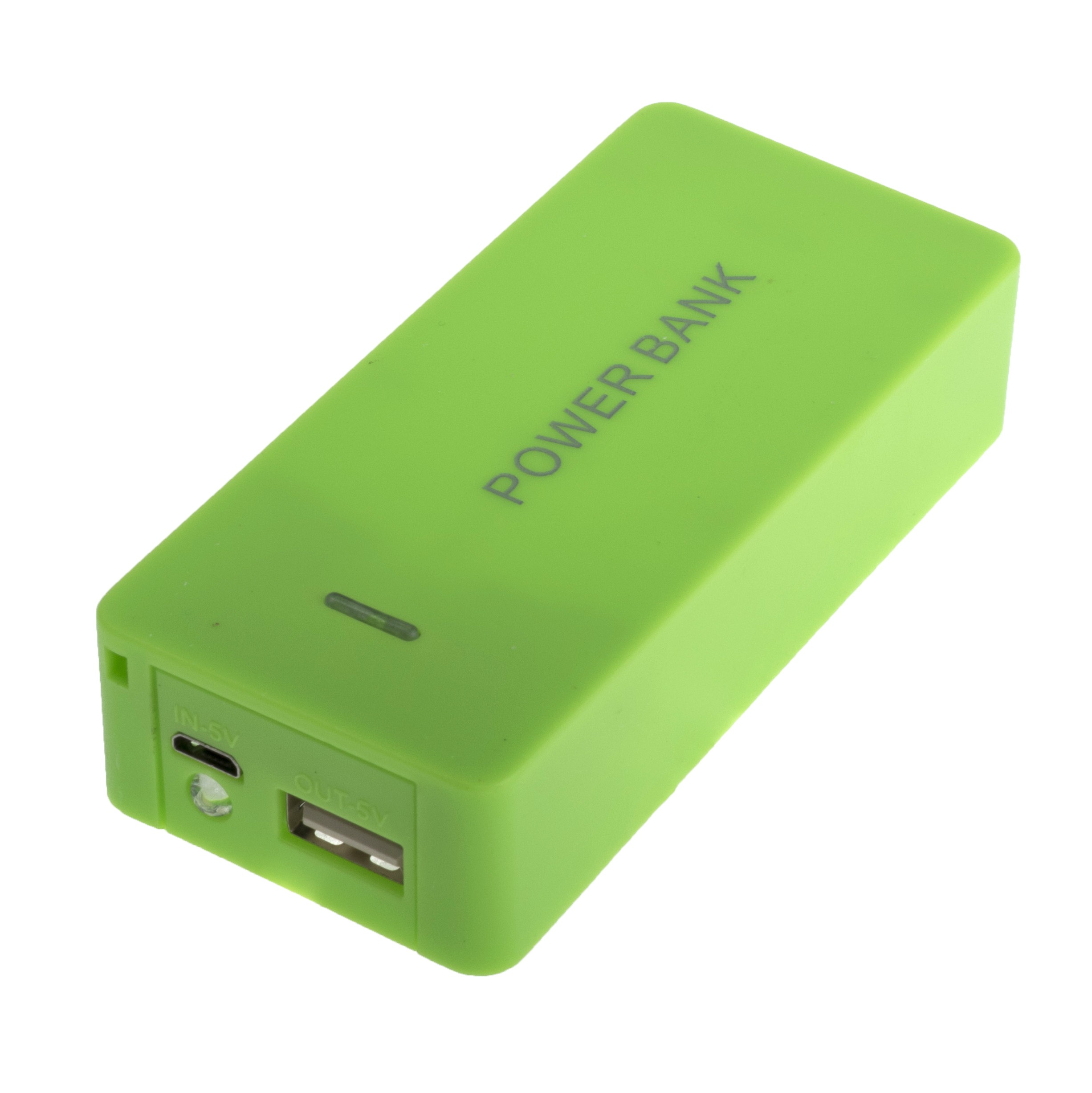 Корпус 2x18650 с USB зеленый