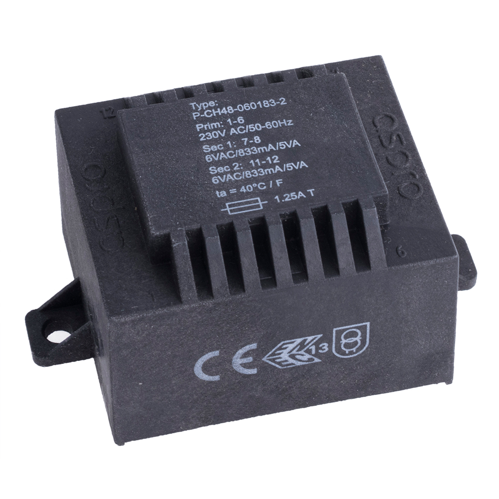 Трансформатор 2x6VAC 10VA (P-CH48-060183-2) Aspro