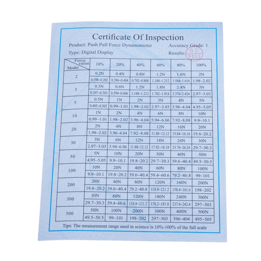 Портативний цифровий динамометр 300N для вимірювання зусилля на розтяг