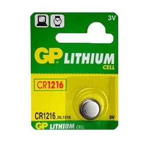 Batt. CR1216 Lithium, 3V, GP, U5 Batt. CR1216 Lithium, 3V, GP, U5