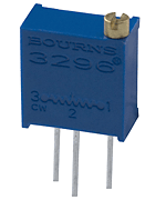 50 Ohm 3296Y-1-500-Bourns (Potentiometer Trimmer Multiturn 3/8" Ausfuhrungs-, Einstellung oben; 9,53x10,03x4,83mm)