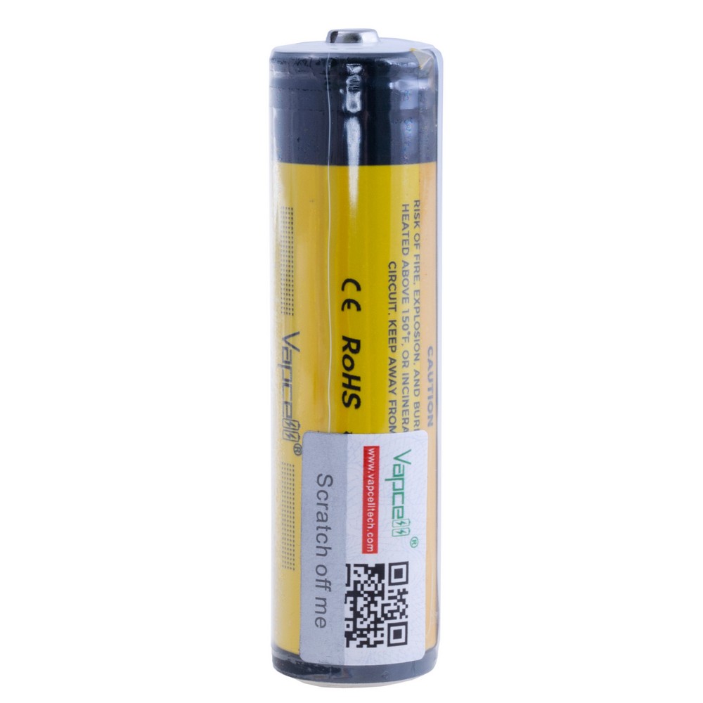 Li-Ion 3400mAh, 3,7V, 18650 Vapcell літій-іонний аккумулятор із захистом, INR18650 B34 3400mah 10A PCB