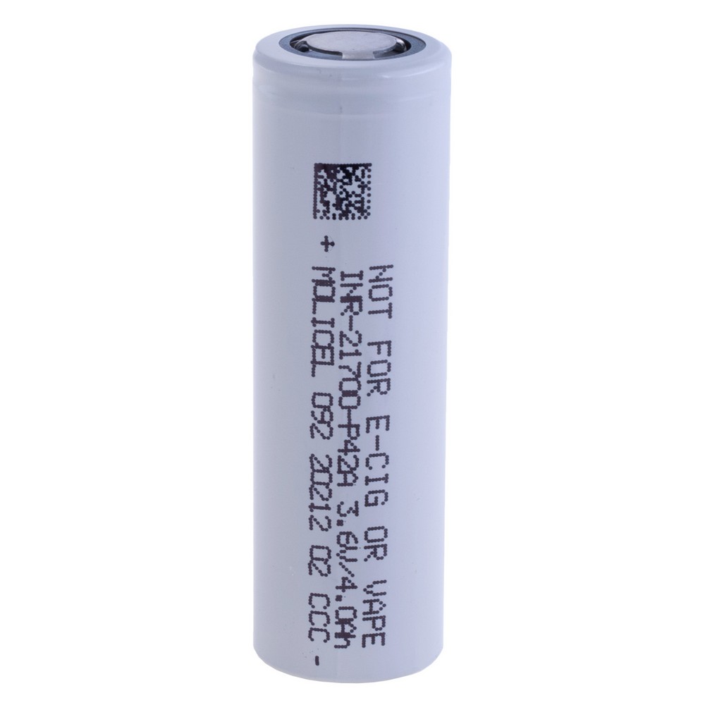 Li-Ion 4200mAh, 3.6V, 21700 Molicel літій-іонний акумулятор INR21700 P42A Grade A