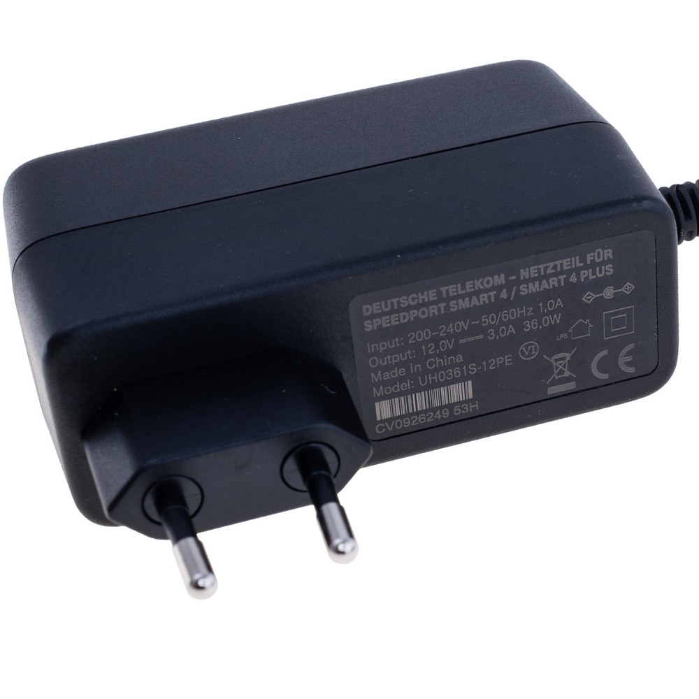 Блок живлення з вилкою 36W 12V, роз'єм:2.5x5.5мм, UH0361S-12PE