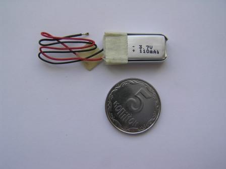 601225 3.7V 110mAh +PCB (Akku Li-Polymer)