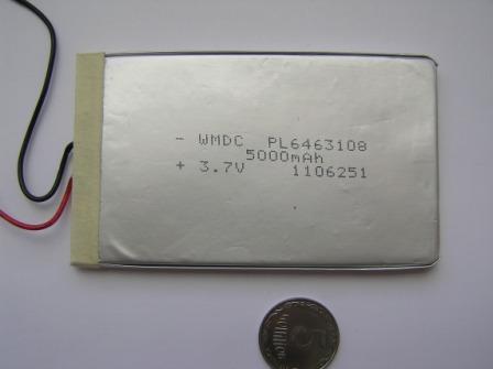 6463108 3.7V 5000mAh +PCB (Akku Li-Polymer)