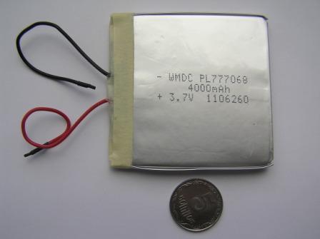 777068 3.7V 4000mAh +PCB (Akku Li-Polymer)