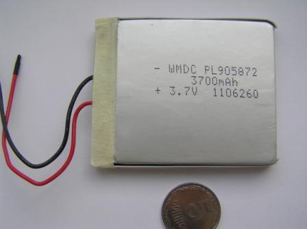 905872M30 3.7V 3700mAh +PCB (Akku Li-Polymer)