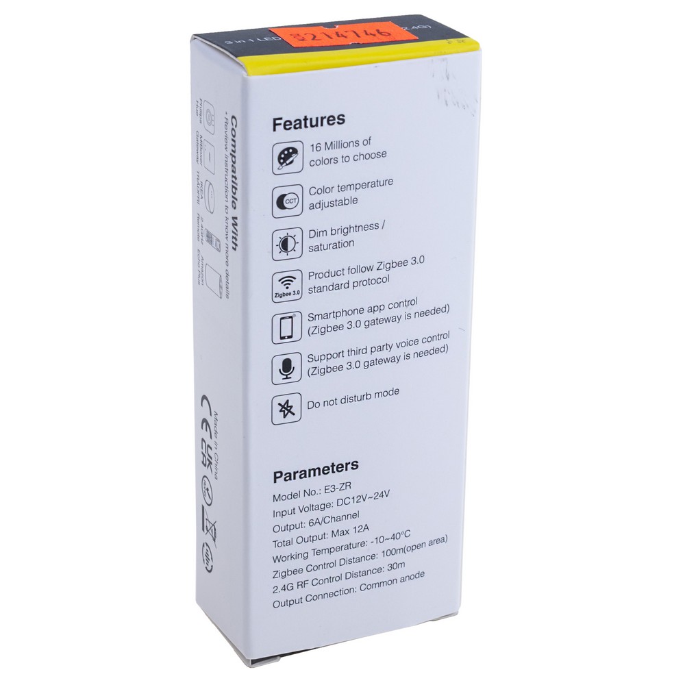 Контролер світлодіодних стрічок 3в1 Zigbee 3.0 +2.4G,  E3-ZR
