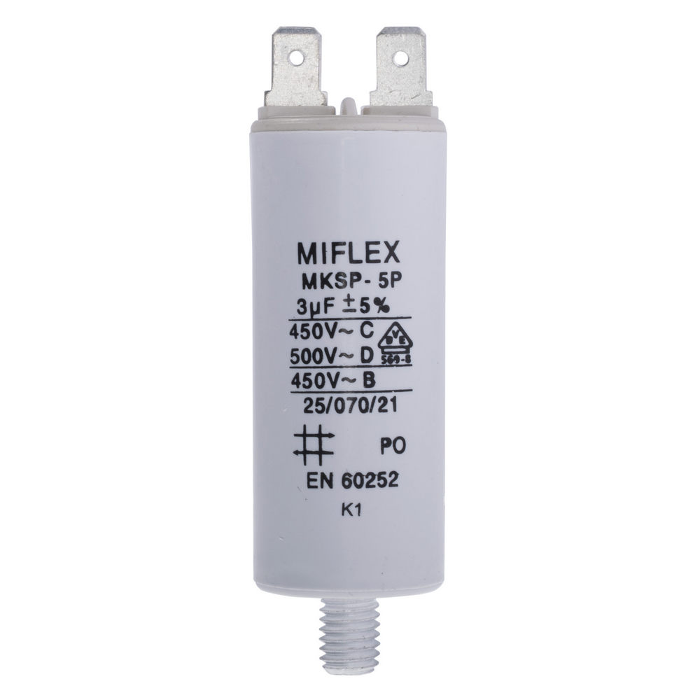 3uF; 450V; Ø25x58mm; -25÷70°C; ±10%; 10000h (I15KV530K-B)