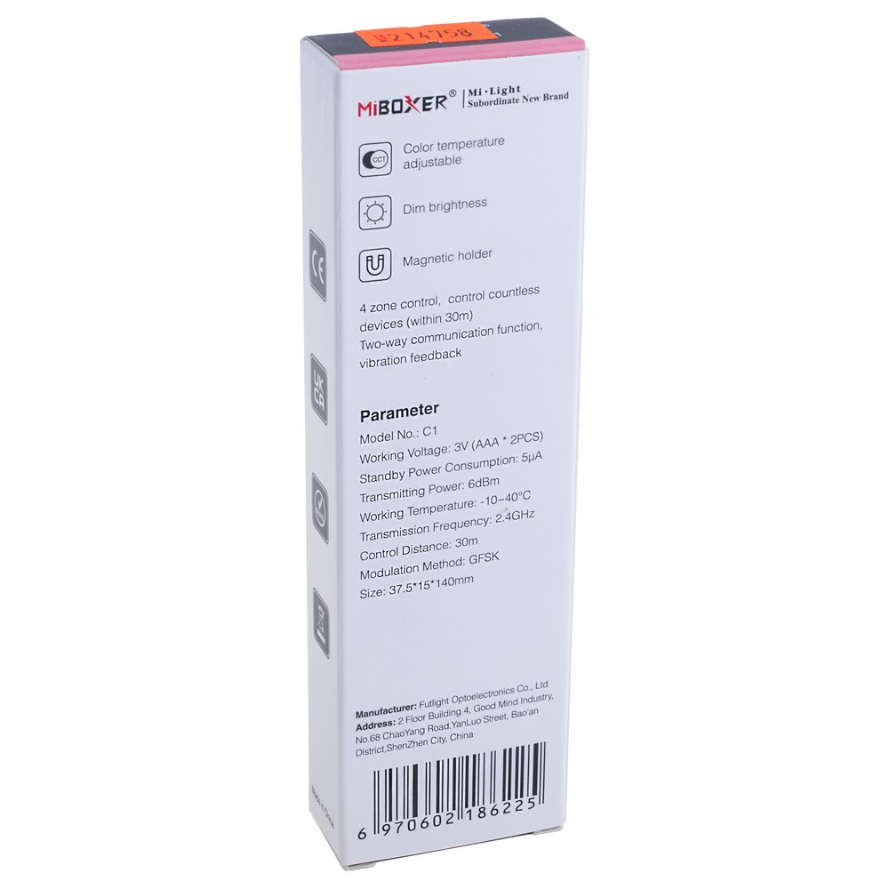 4-зонний пульт керування температурою та яскравістю 2.4G, C1