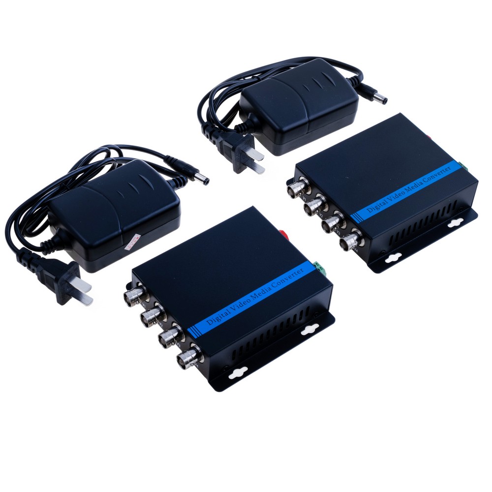 4-Kanal-Glasfaserwandler + RS485 (Sender+ Empfänger)