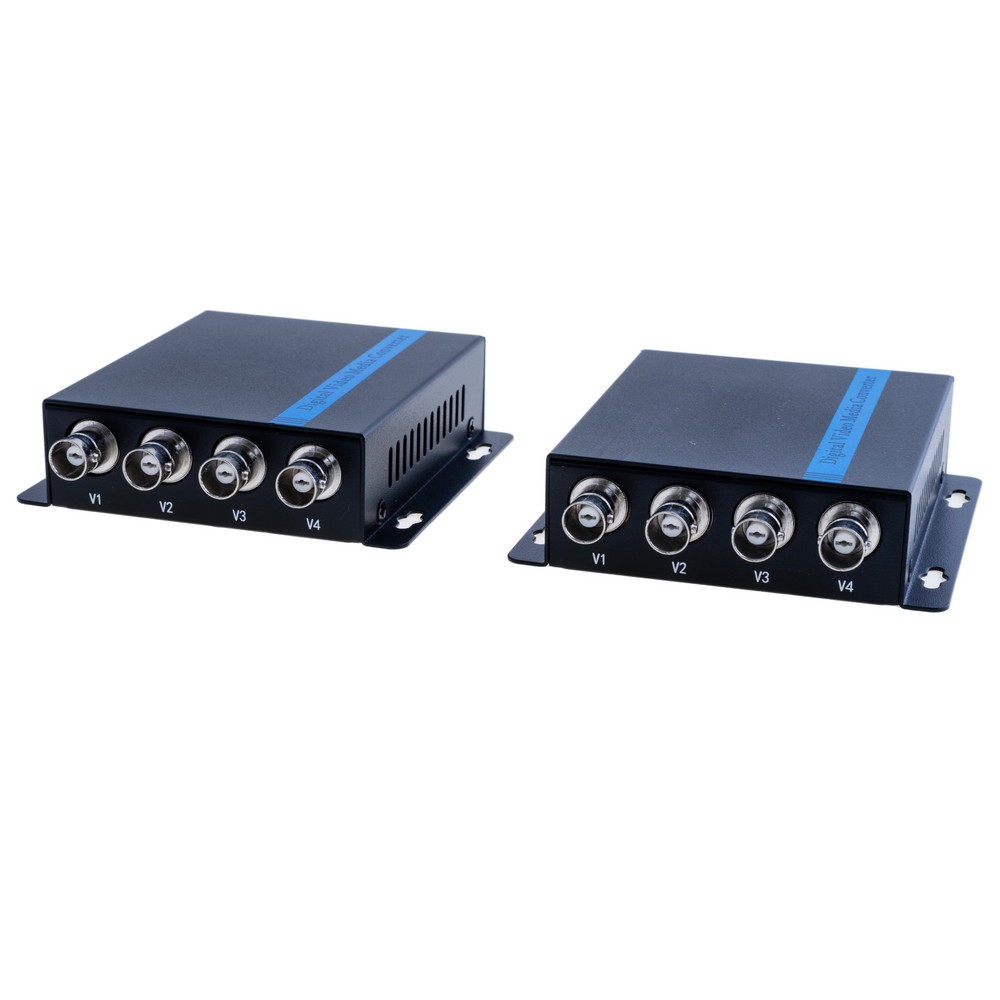 4-Kanal-Glasfaserwandler + RS485 (Sender+ Empfänger)