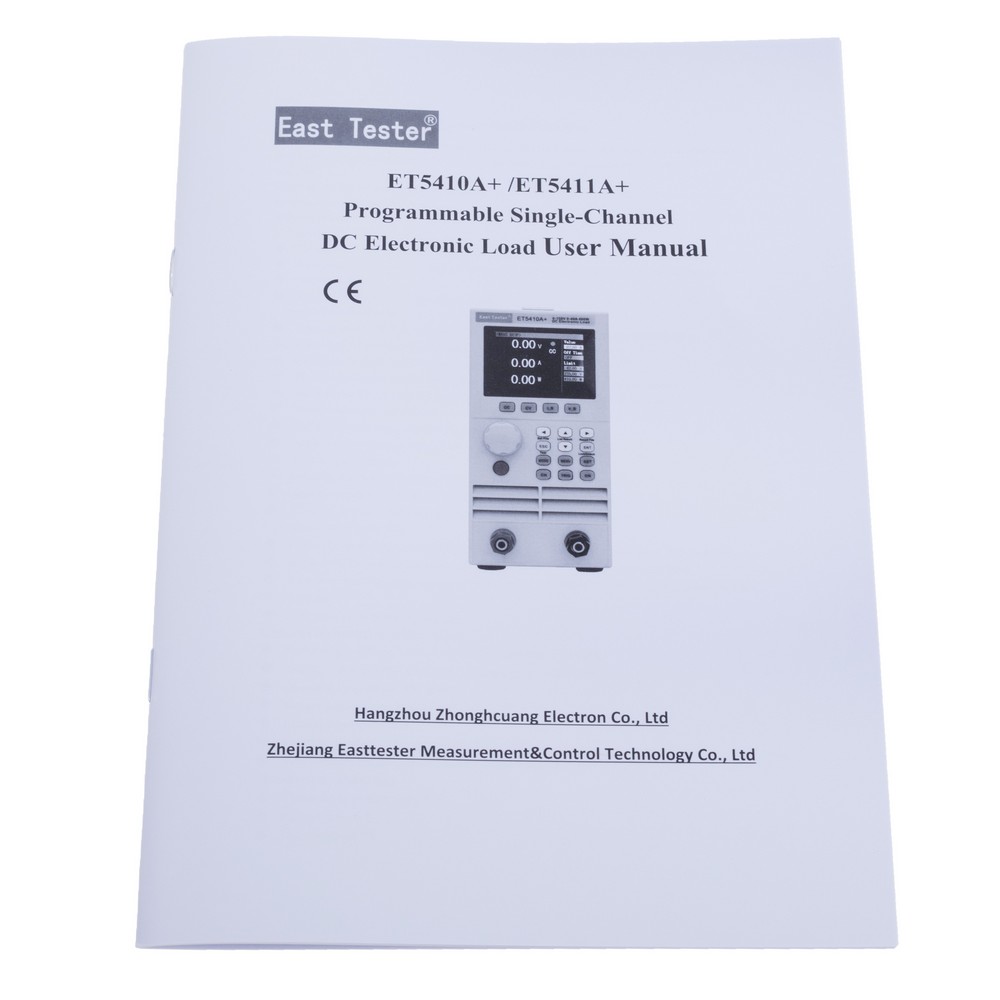 Одноканальне електронне навантаження постійного струму 400W, 500V, ET5411A+