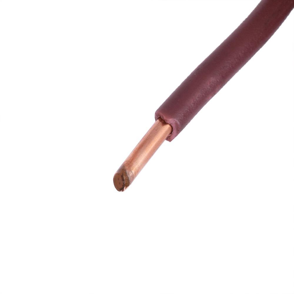 Провод монолитный 4.0mm2 (12AWG/D2.25мм, медь, PVC), коричневый