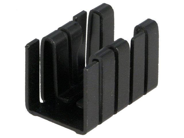 Kühlkörper Aufsteckkühlkörpert Alu TO220 26,8K/W schwarz 19x12,8x12,7mm HS