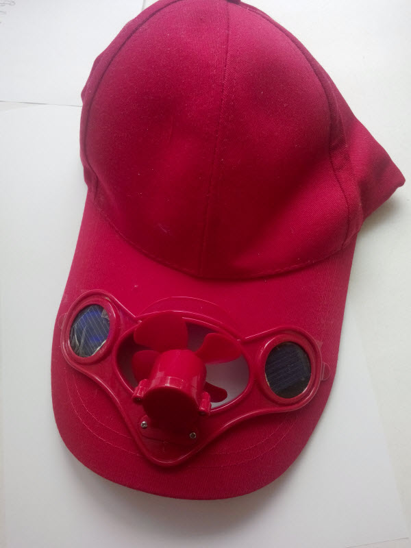 CAP MIT VENTILATOR Solarbatterie