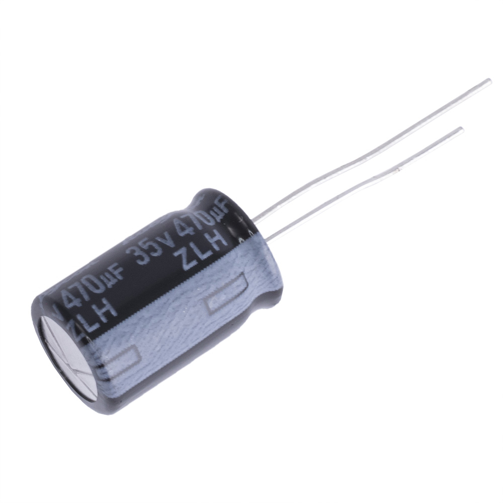 470uF 35V ZLH 10x16mm (35ZLH470MEFCT810X16-Rubycon) (электролитический конденсатор низкоимпедансный)