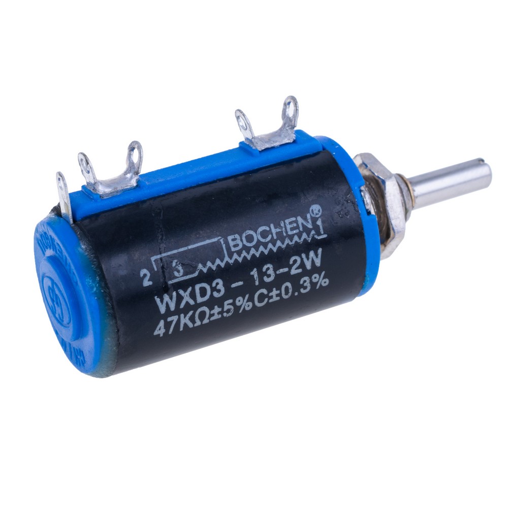 Багатооборотний потенціометр дротовий 47 kOhm, WXD3-13-2W-47K Ohm