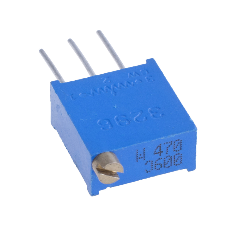 47 Ohm 3296W-1-470 (Potentiometer Trimmer Multiturn 3/8" Ausfuhrungs-, Einstellung oben; 9,53x10,03x4,83mm)