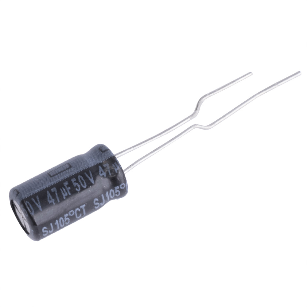 47uF 50V SJ 6,3x11mm (low imp.) (SJ050M0047AZF-0611-Yageo) (электролитический конденсатор низкоимпедансный)