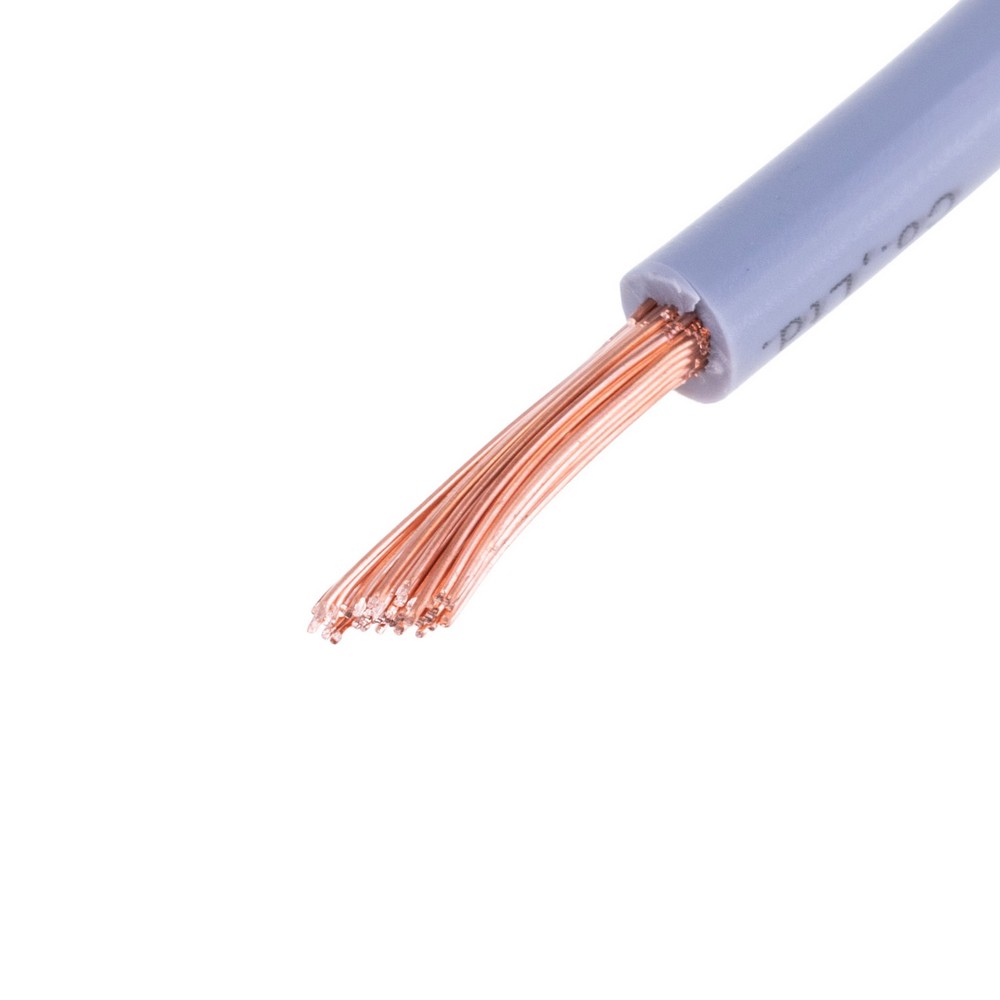 Провід багатожильний 4mm² (12AWG, 56xD0.29mm) сірий Провід багатожильний 4mm² (12AWG, 56xD0.29mm) сірий