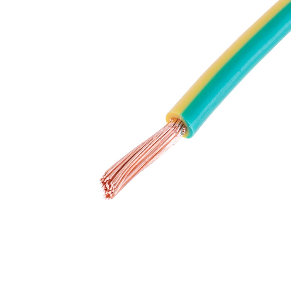 Провід багатожильний 4mm² (12AWG, 56xD0.29mm) жовто-зелений Провід багатожильний 4mm² (12AWG, 56xD0.29mm) жовто-зелений