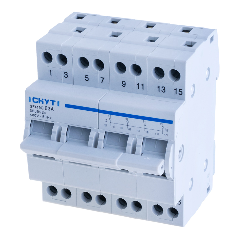 4P Ручний перемикач джерела живлення 63A (SF419G 63A) CHYT