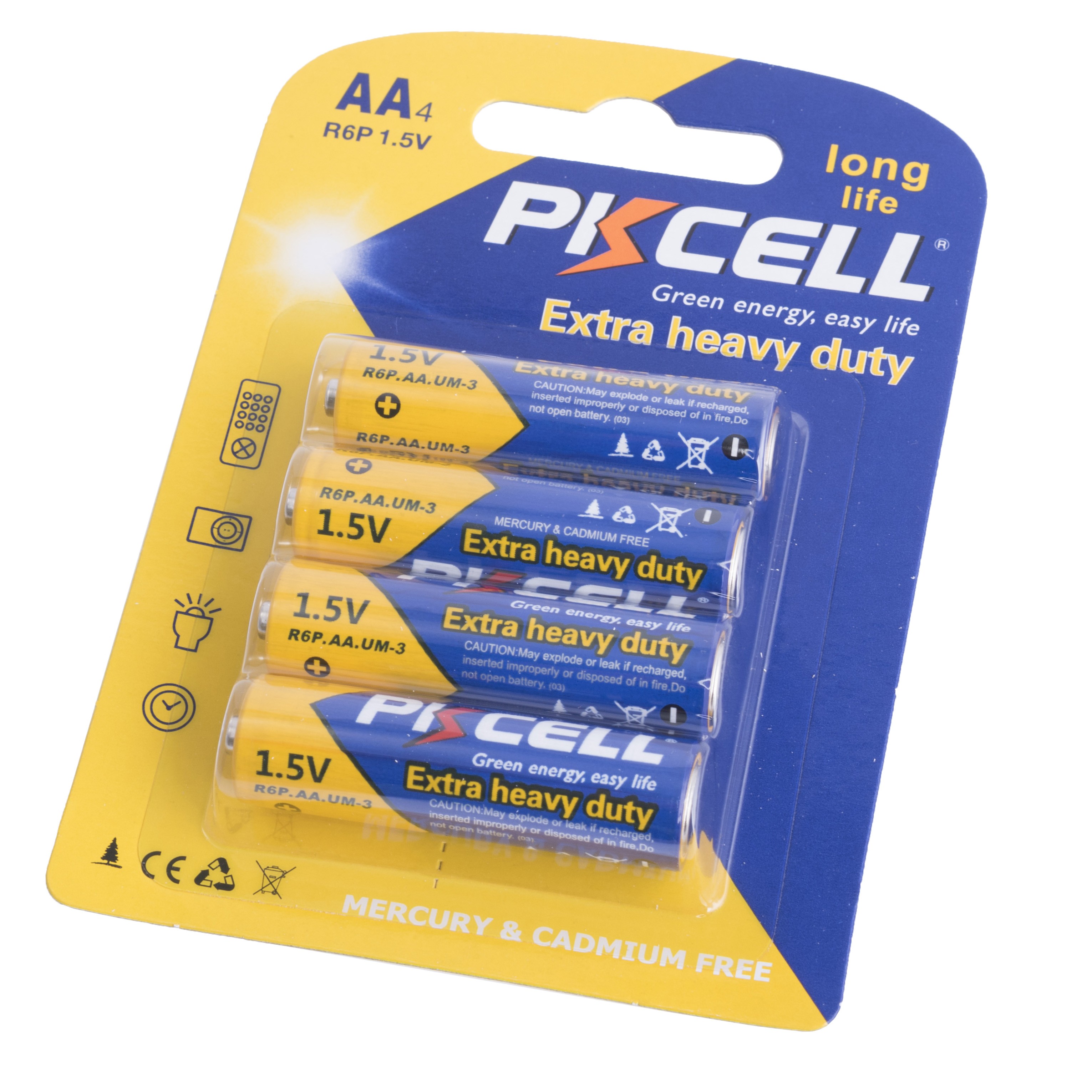 Батарейка PKCELL AA/R6P/UM3 1.5V солевая/ 4шт в блистере Батарейка PKCELL AA/R6P/UM3 1.5V солевая/ 4шт в блистере